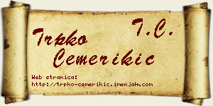 Trpko Čemerikić vizit kartica